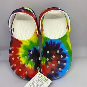 KIDS CLASSIC CROC CLOG IN TIEDYE NEW WITH TAG Sizes C11, J2, J3, J4